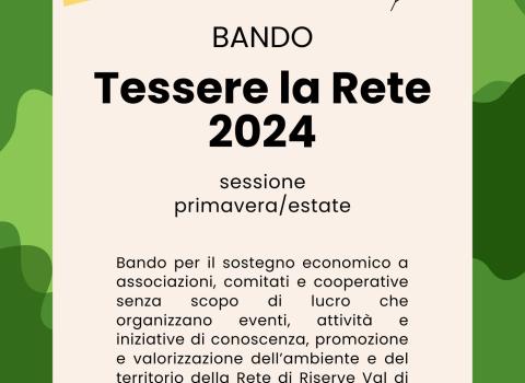 Bando Tessere la Rete 2024 - sessione primavera/estate
